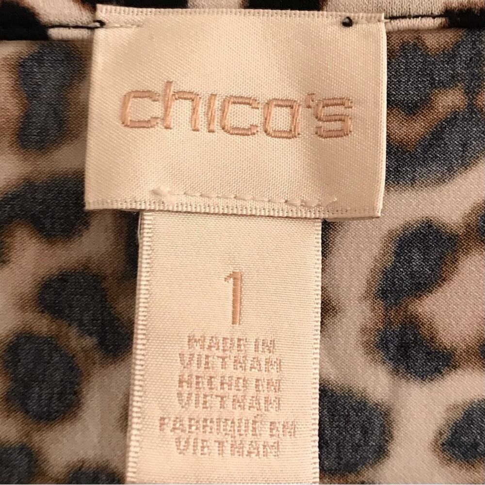 Animal Print Midi Dress Chico's Size 1 Size Medium - Picture 4 of 8